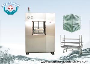 China Electric Vertical Lift Double Door Autoclave With Easy Access Loading Trolleys factory