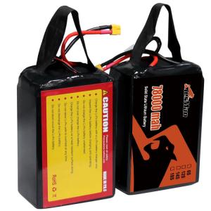 China High Energy Density Rechargable Drone Battery 78000mah Lipo Battery 22.2V for agricultural drone factory