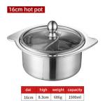 Factory Price Silver Kitchenware Soup Pot Double-flavor Cooking Pot Mini Hotpots