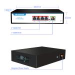 Factory OEM/ODM POE 5Port Desktop Optical Fiber Switch 4*10/100/1000mbps POE
