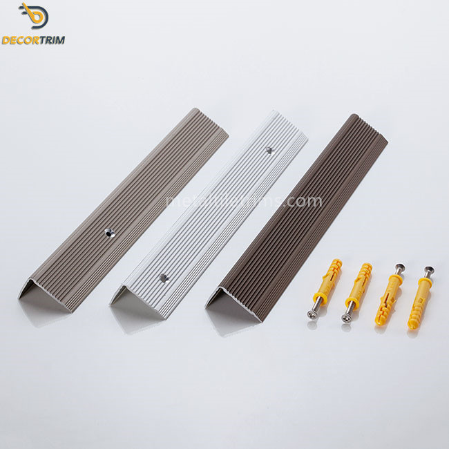Anodized L Shape Edge Trim , Aluminum 6063 Metal Tile Edging Strip
