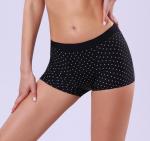 4 Layers Leak Period Proof Pants Shorts Sports Women Black Wave Point Heavy Flow