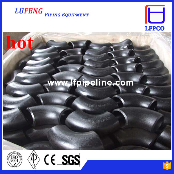 b16.9 90 degree butt weld seamless carbon steel elbow ASTM a234 wpb pipe fittings