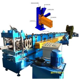 China Teardrop Rack Upright Rolling Forming Machine GI 90mm Shaft factory