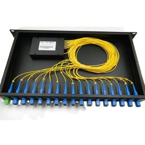 China Rack Mounted SMF 1550nm 1x16 Fiber Optical Splitter Box factory