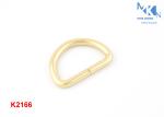 Iron Hand Polished Purse Rings Hardware , Fashion Style Brass D Ring With Clip