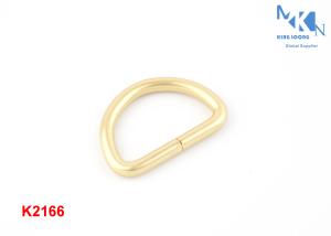 China Iron Hand Polished Purse Rings Hardware , Fashion Style Brass D Ring With Clip factory
