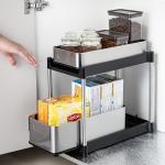Keep Your Kitchen Countertop Clutter-Free With 2 Tiers Stainless Steel Kitchen