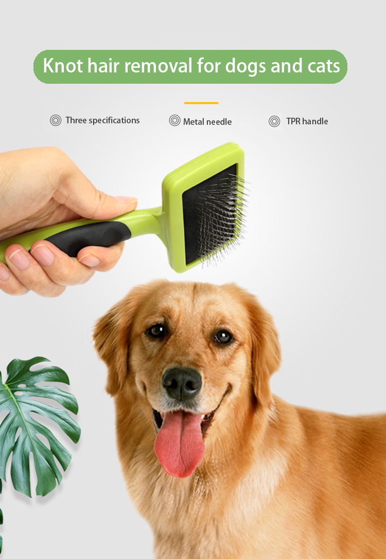 Pet Pin Brush Cat Dog Hair Grooming Slicker Custom Logo Three Sizes Sustainable