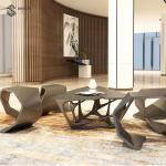 110cm Mirror Finish Metal Art Table Interior Decoration