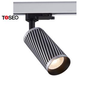 China Adjustable Golden LED Ceiling Track Lights Aluminium AC 220-240V factory