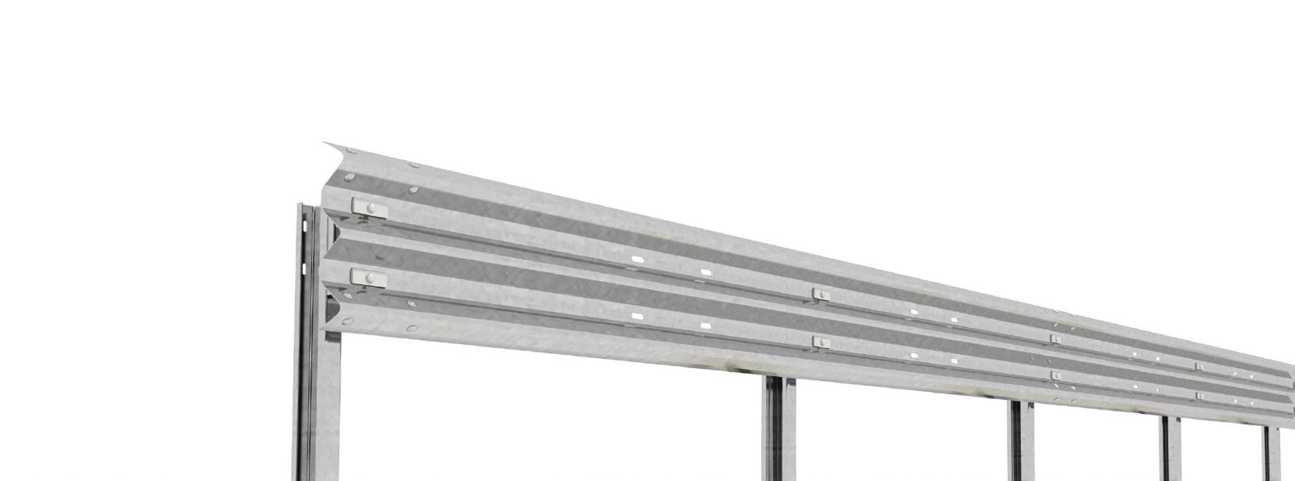 Highway Guardrail With Post And Spacer Made of Q345 Strip Steels for Singapore Market