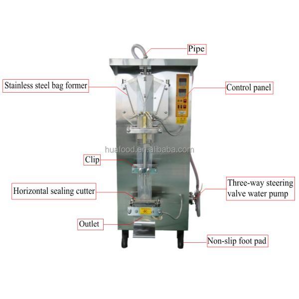 vertical pouch bag liquid filling package machine