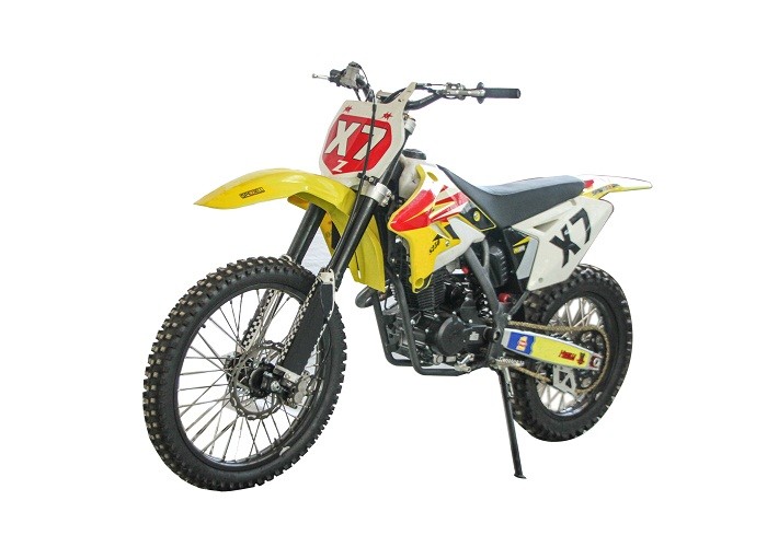 Reinforced Sheet Metal Gas Dirt Bikes Air Cooled Engine Front Rear Disc Cradle Type