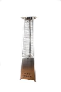 China 34200 BTU Triangle Patio Heater With Flame In Glass Tube Energy Saving factory