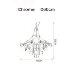 Modern Crystal Ceiling Chandelier Lighting Stainless Steel Fireflies Pendant
