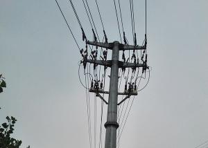 China 330KV Electrical Steel Transmission Line High Voltage Pole Tower Poles Conical factory