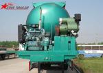Banana Type Fuwa 3 Axles Bulk Cement Semi Trailer Green Colour CCC ISO