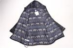 Printed Womens Full Length Hooded Bathrobe Ladies Thick Fluffy Dressing Gown