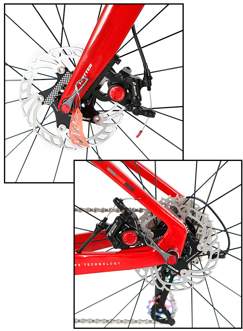 R10 700C 24 Speed Disc Brake Carbon Fiber Road Bike Alloy Wheel T900 Carbon Frame