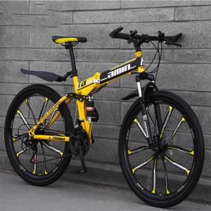 China Disc Brake 26&quot; Aluminum Folding Mountain Bike High Carbon Steel factory