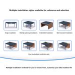 Aluminum Alloy Electric Flip Louver Pavilion The Outdoor Shade is Durable And