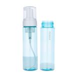 200/350ml Plastic White/Transparent/Blue Cylindrical Smooth Bottle With Pink