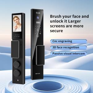 China Tuya Wifi Smart Door Lock with 3D Face Video Intercom RFID Inteligente Card Key Fingerprint Camera for Aluminum or Wood Door factory