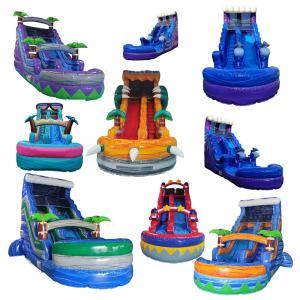 China Inflatable Bouncy Slide Party Waterslide For Sale Luxury Bounce House For Kids factory