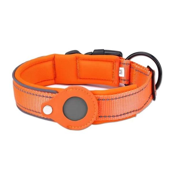 Manufacture Hot Sale Airtag Led Dog Pet Nylon Necklace Light Training Collar For