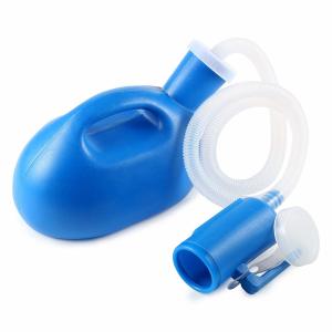 China Portable male urinal with lid, Men's urinal,urine bottle,disposable medical urinal 2000ml,Blue, with tube factory