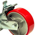 6 Inch Caster Wheels , Heavy Duty Swivel Casters With Double Lock Brake