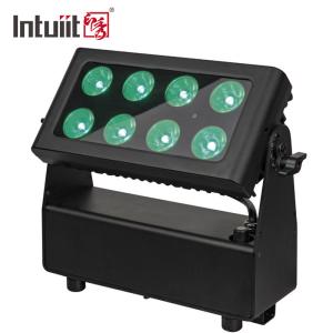China 8*10W RGBWA IR Control LED Stage Lights Battery Powered Wireless City Color Wash Lighting Projector factory