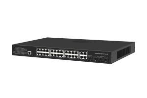 China 32 Ports Gigabit Industrial Ethernet Switch 300W Stable Black Color factory