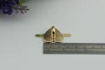 Promotional custom love heart shape 25 mm light gold metal handbag arch bridge