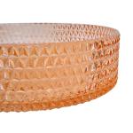 Diamond Round Wash Hand Basin Amber Color Glass Bowl Bathroom Sink