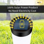 Solar Powered LED Landscape Lamp Column Outdoor IP44 Waterproof White Light