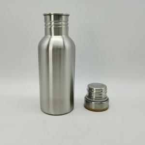 China Silver Color Single Wall Stainless Steel Water Bottle 500ml Corrosion Resistance factory