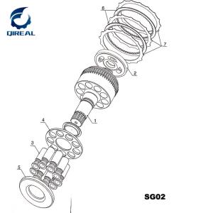 China Hydraulic Swing Motor Parts SG02 SG04 SG08 SG12 SG20 SG025 factory