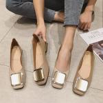 HZM023 Thick Heel Single Shoes Women Low Heel Shallow Mouth Mary Jane Women'S
