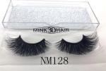 100% Real Siberian High Volume Mink Lashes 3D False Eyelashes NM128 Custom