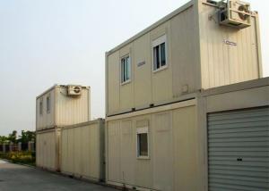 China Environment Friendly Steel Container Houses White Color With Office For Business factory