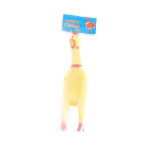 China Yellow Rubber Chicken Squeaky Toys Sustainable Squeaky Chicken Dog Toys on sale