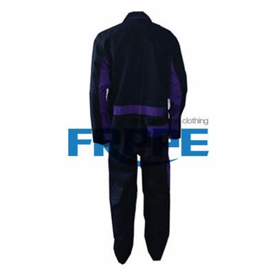Cotton/Nylon Two Tone Blue Purple Fr Coveralls 220gsm For Oil Gas Industry