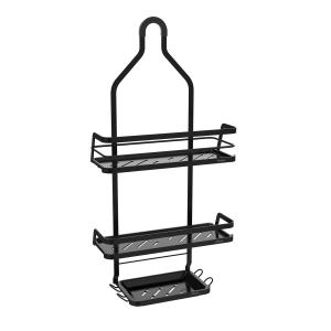 China Stylish Bathroom Organizer Hanging Iron Wire Rack Stainless Steel Wall Mounted Faucet Shower Caddy factory