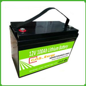 China 12V Rechargeable LiFePO4 lithium ion 12V 100ah solar battery pack for solar power factory