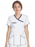 Customized Short Sleeve 42% Polyester Nurse Medical Uniform Antimicrobial