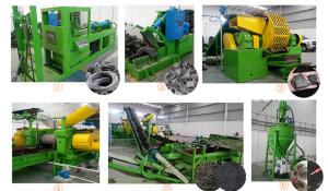 China Full Automatic Rubber Powder Making Machine / Waste Tyre Recycling Production Line factory