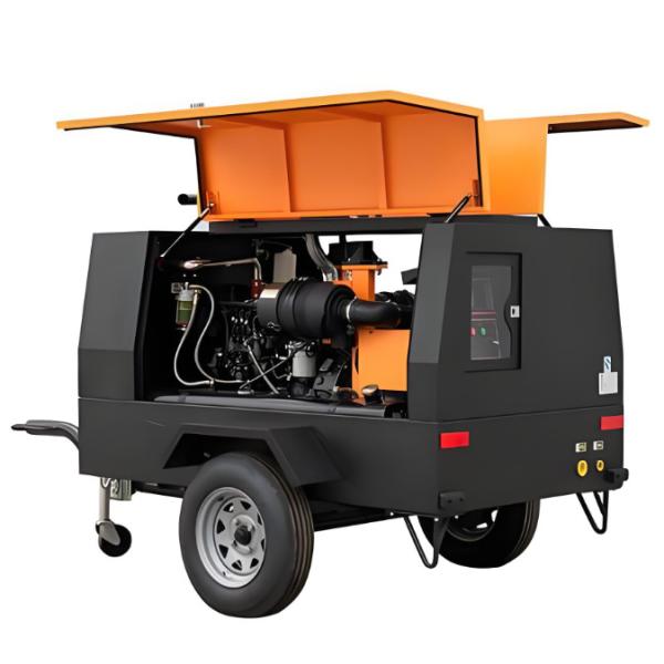 China Diesel Mobile Air Compressor  Water Cooling For Industrial factory