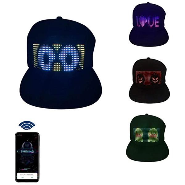 China Bluetooth LED Programmable Hat Customized App Control Smart Cap factory